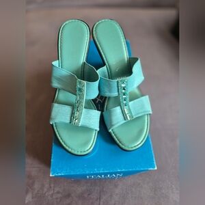 Elegant Blue Women's Sandals Size 6